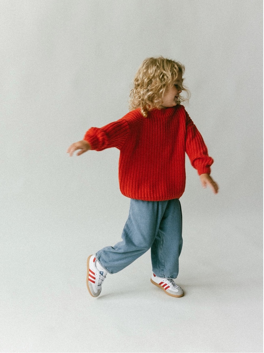 Fostered Collection Chunky Knit Red Sweater